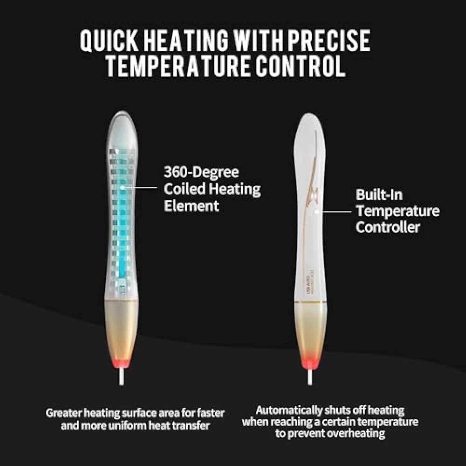 NUHUi AUTO Heater Stick Warmer | USB Hands Warmer with LED Indicator | Fast Heating Stick 38℃ Control | Portable & Waterproof - Xoxomoving