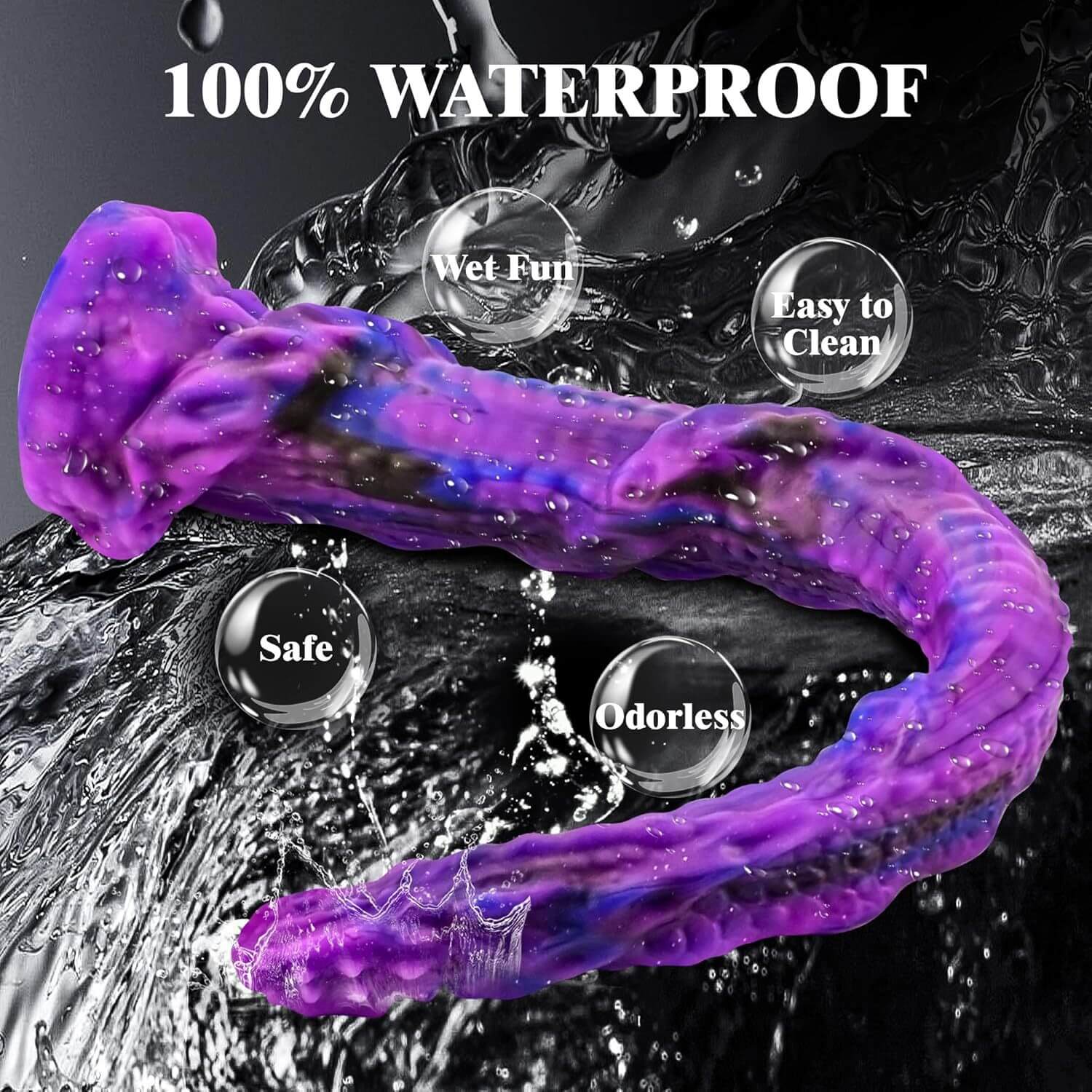Long Tentacle Dragon Dildo – Twisted Silicone with Suction Cup Base Xoxomoving