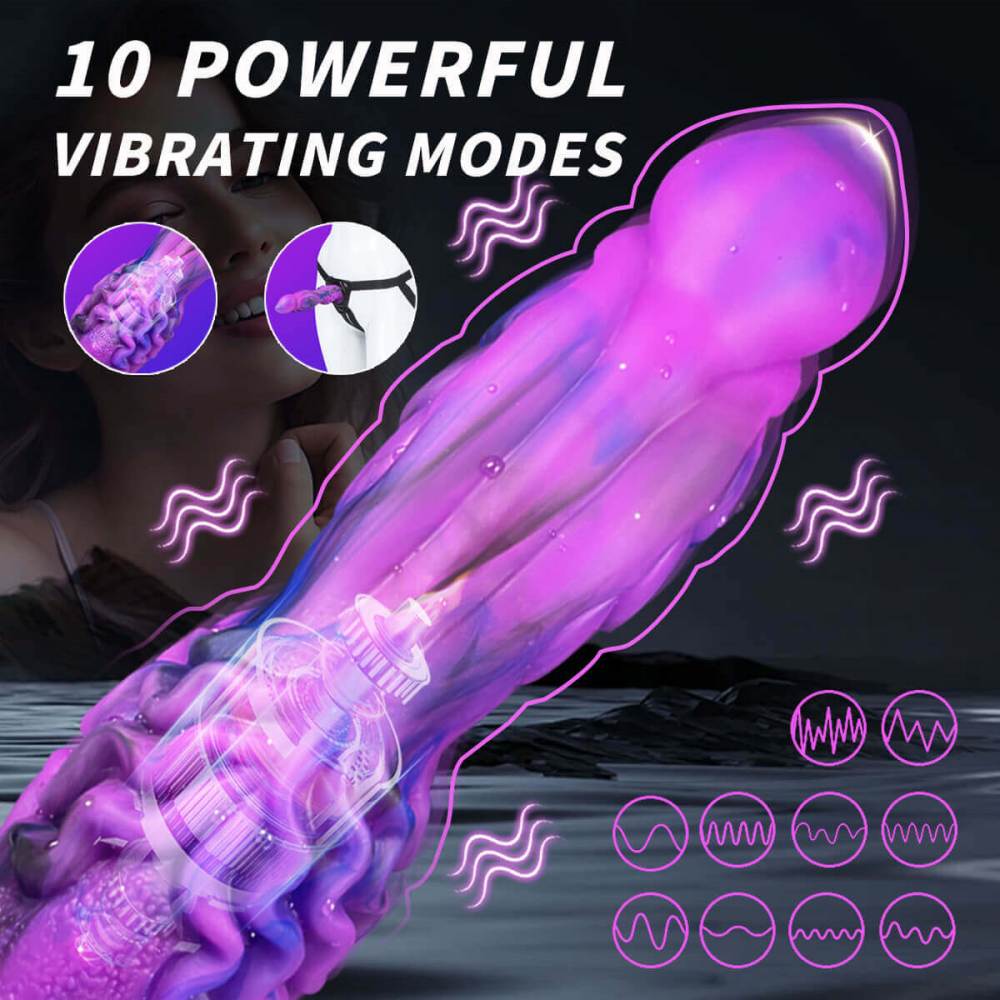 9.45 Inch Thrusting Vibrating Monster Dildo Xoxomoving