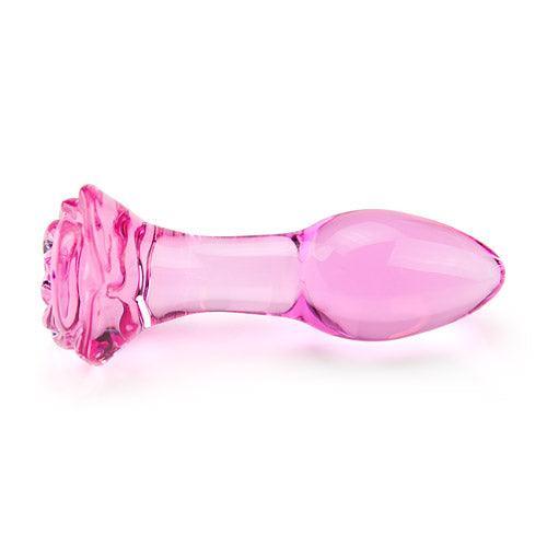 Rose butt plug Flower glass butt plug - Xoxomoving
