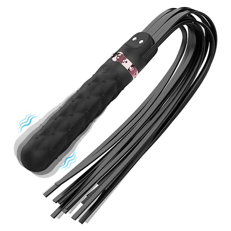 Slave Master - Vibrating Faux Leather Flogger - Xoxomoving