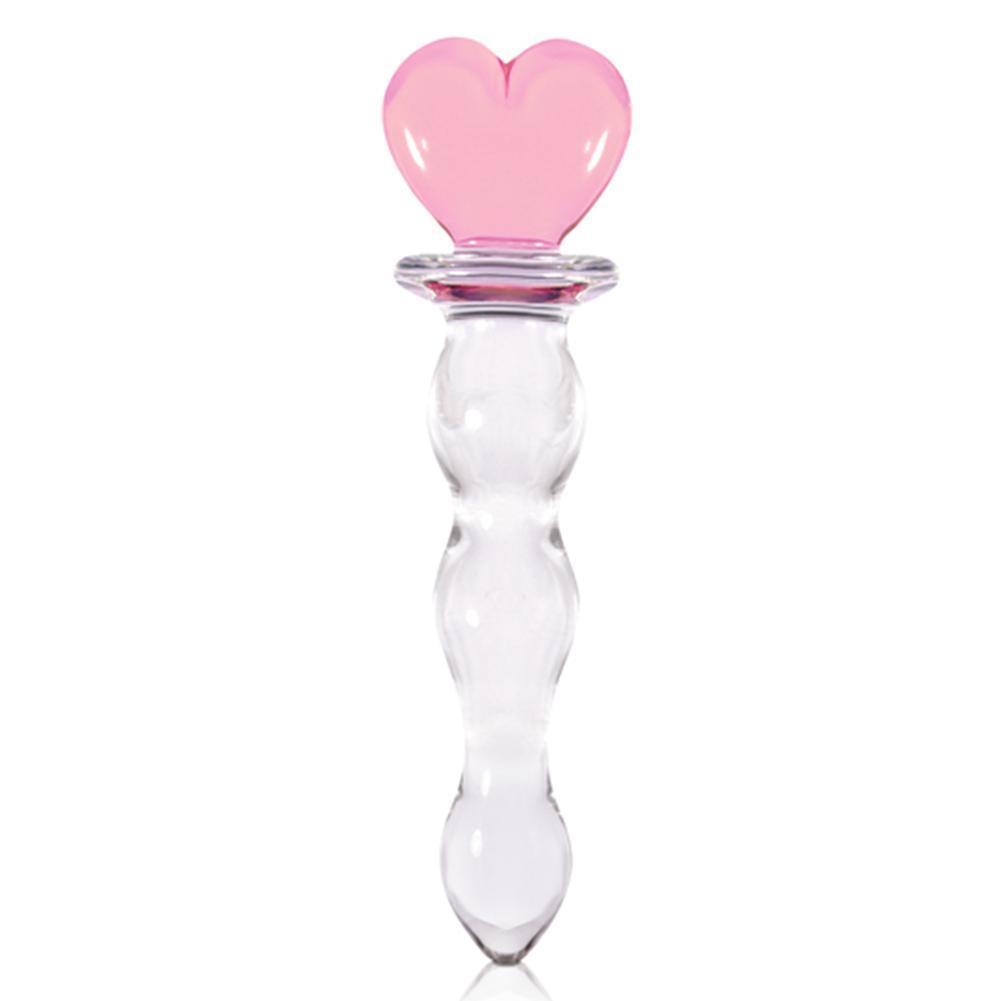 Smooth Borosilicate Glass Dildo 7.87" for Temperature Play My Store