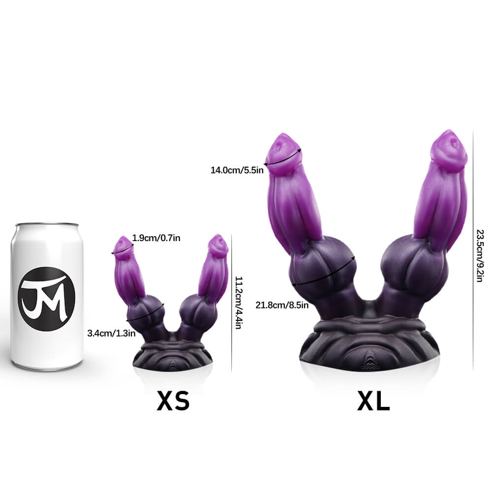 Fantasy Monster-Inspired Double-Ended Dildo with Suction Base Xoxomoving