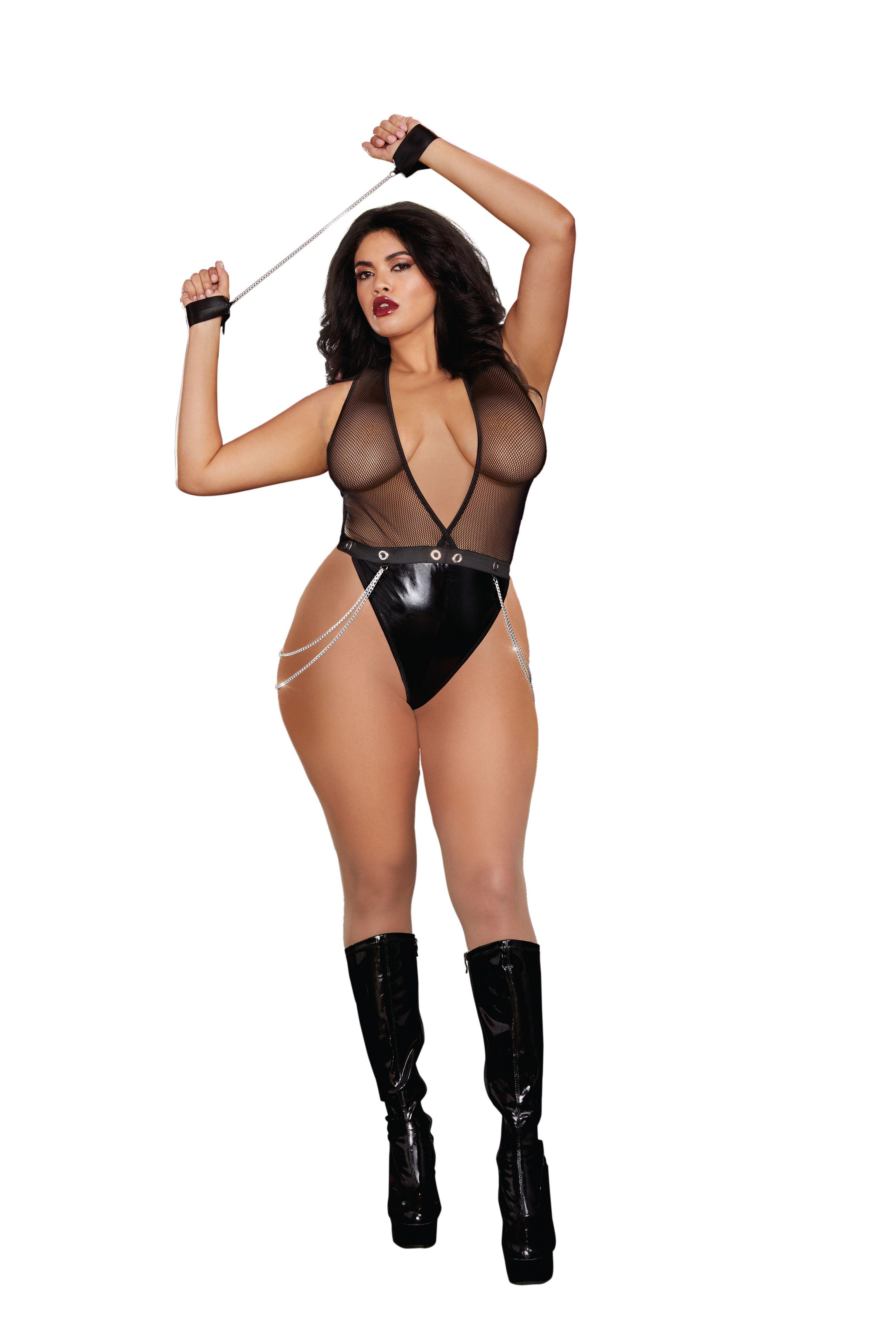 Wet & Wild Plunging Teddy with Optional Restraints Xoxomoving