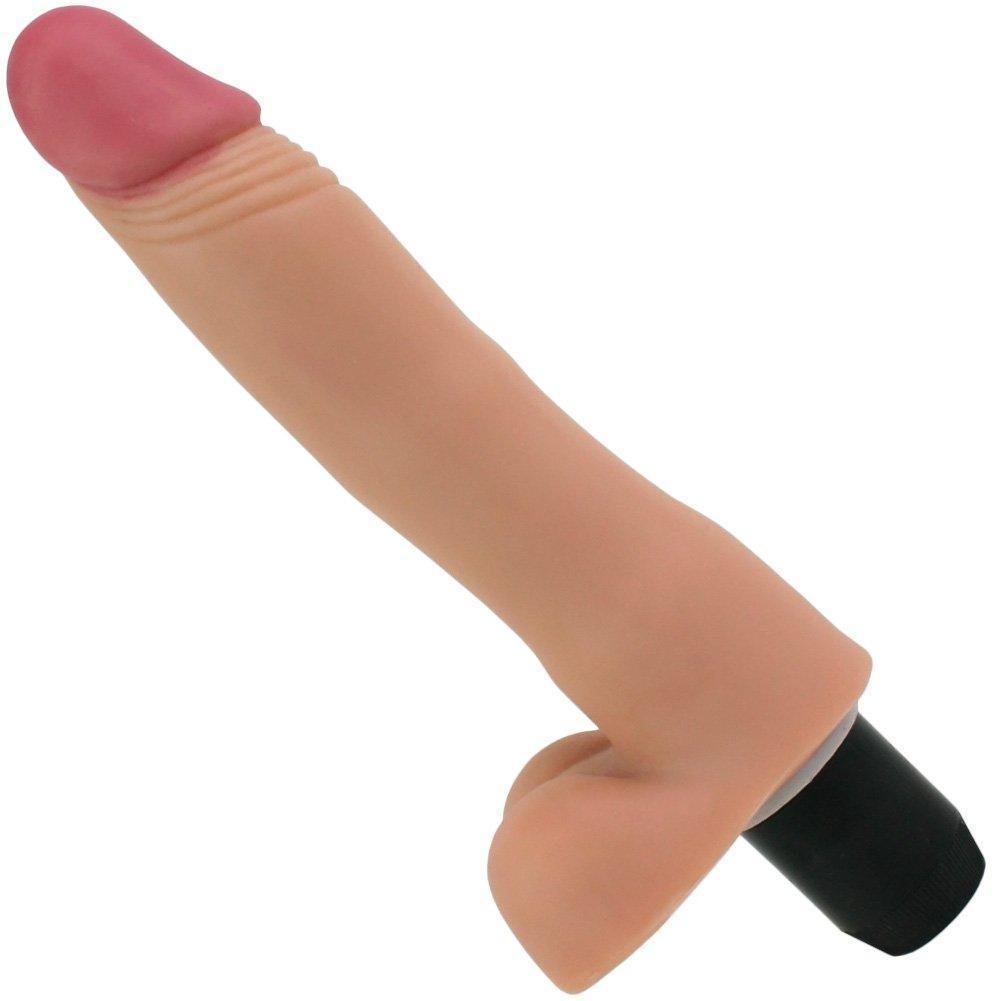 Vibrating Dildo with Balls - Flexes and Bends As You Move! - Xoxomoving