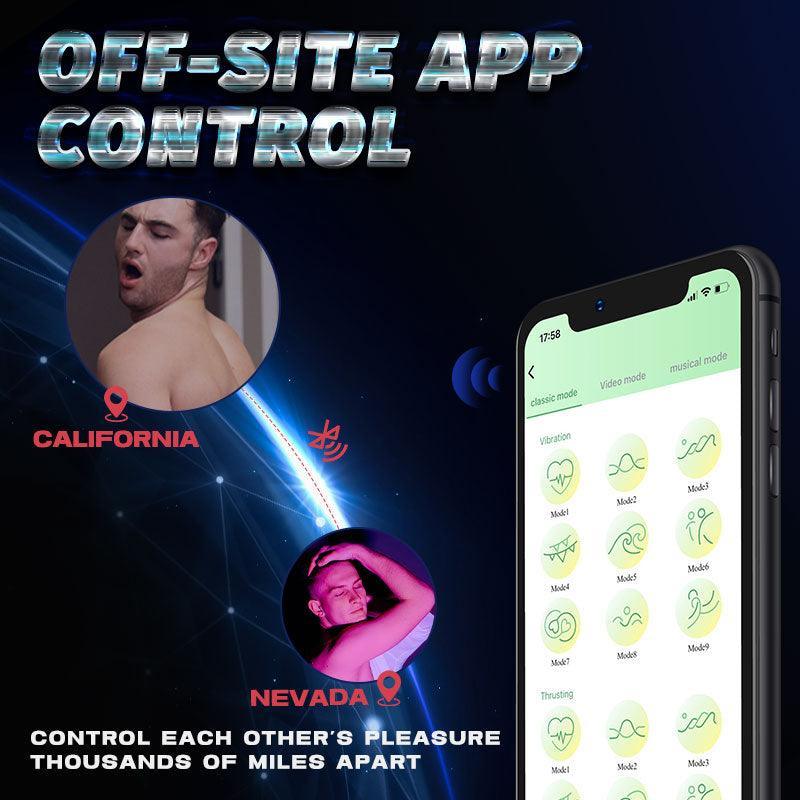 Wendt Prostate Massager with App Remote Control, 3 Thrusts, and 9 Vibrations - Xoxomoving