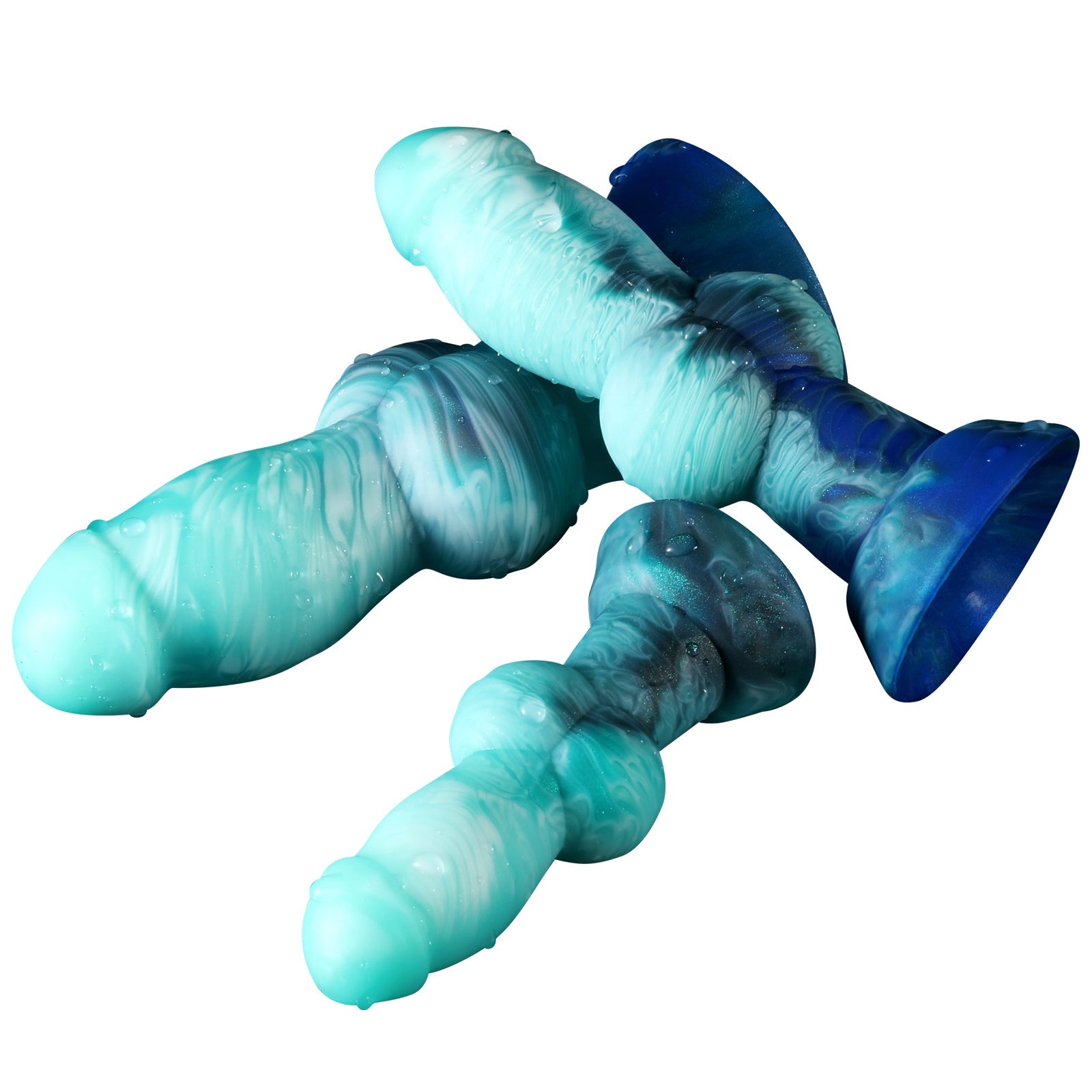 6 Inch Green Silicone Knotted Dog Dildo ＳＴＳ