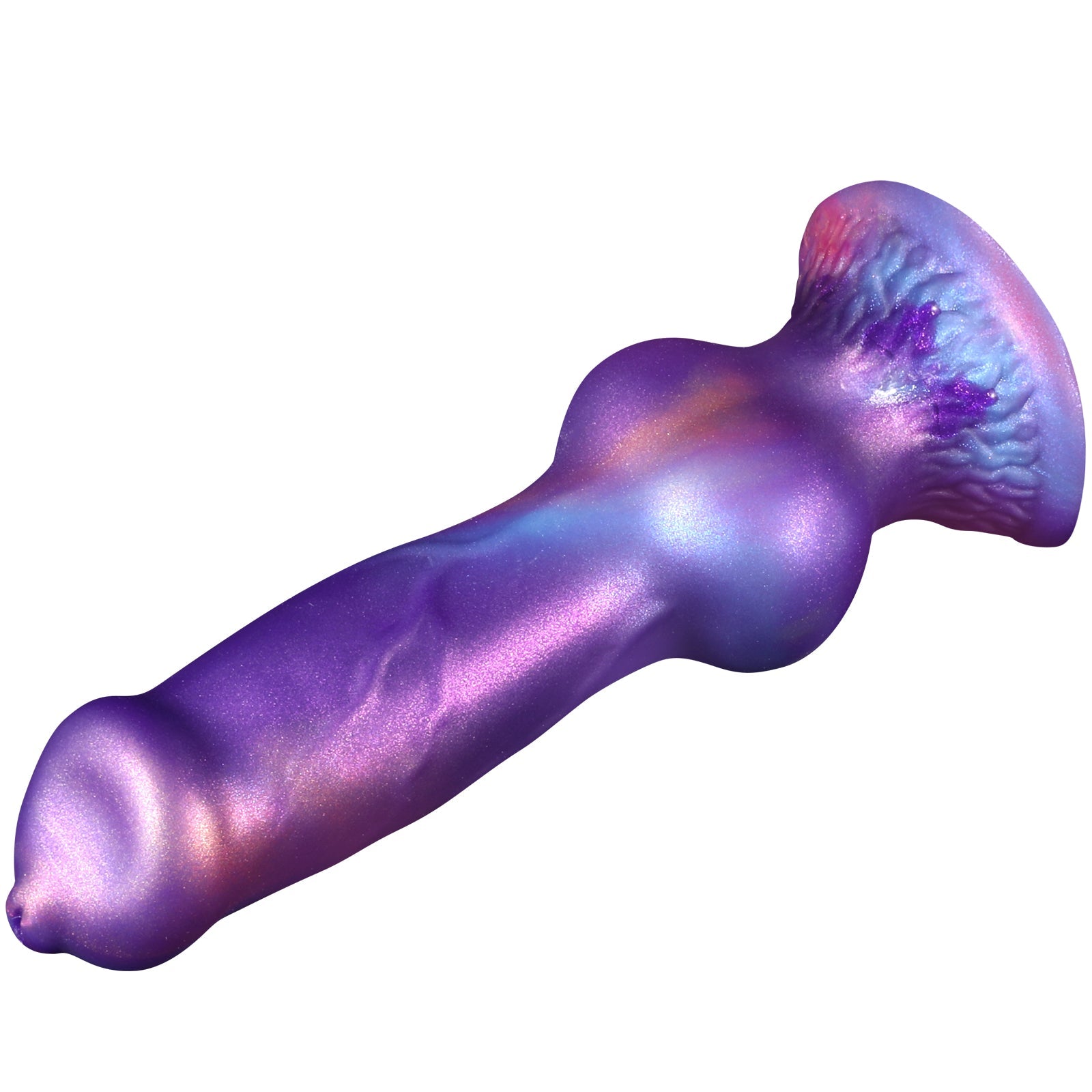Purple Silicone Dog Knot Squirting Dildo Xoxomoving