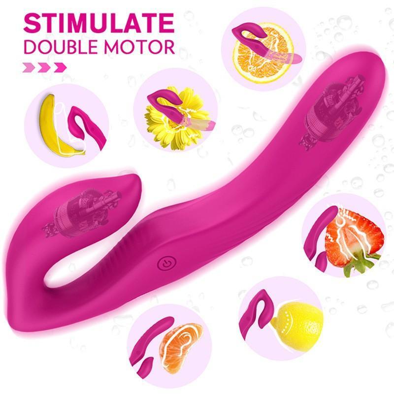 Silicone Double-Ended Strapless Strap-On with Remote Control - Xoxomoving