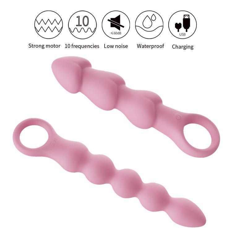 Pink Lover - Vibrating Anal Beads with 3 Balls - Xoxomoving