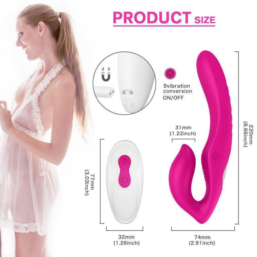 Silicone Double-Ended Strapless Strap-On with Remote Control - Xoxomoving