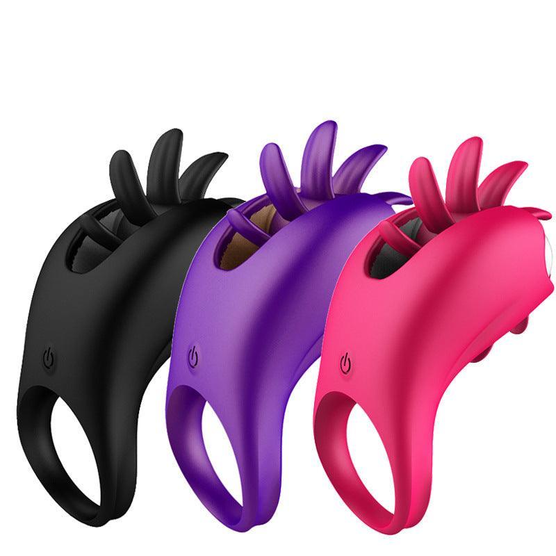 Silicone Soft Rolling Tongues 10-Speed Cock Ring - Xoxomoving