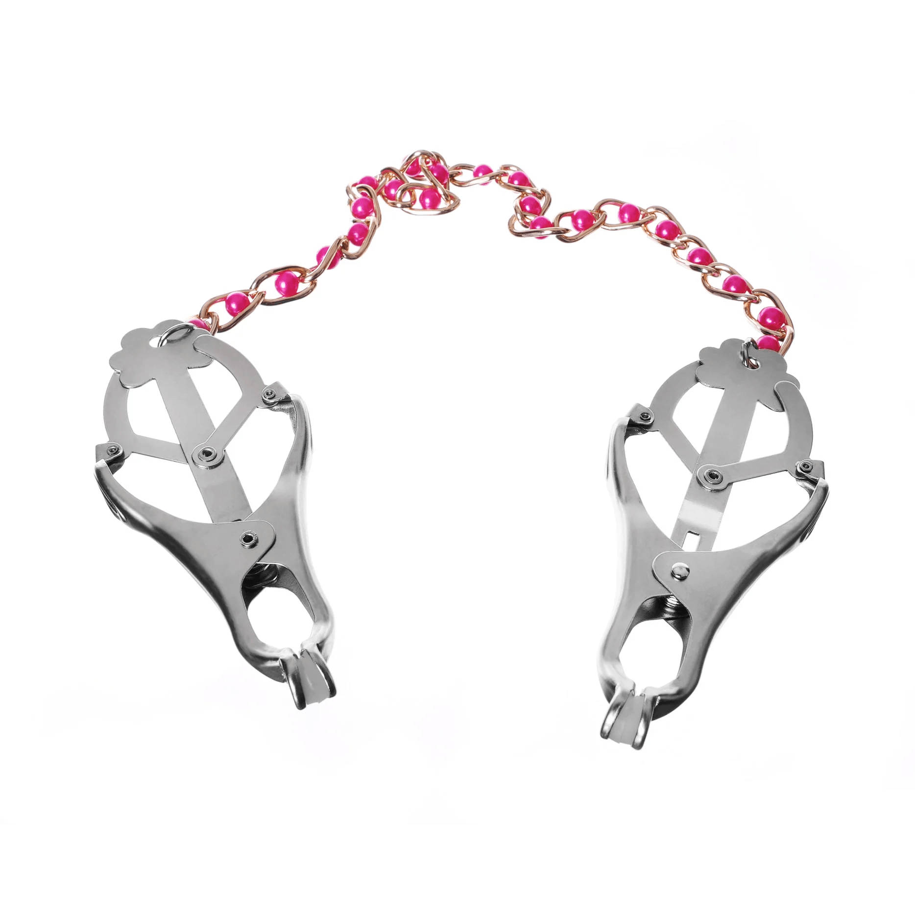 Clover Clamps with Red Ball Chain By Kink - Xoxomoving