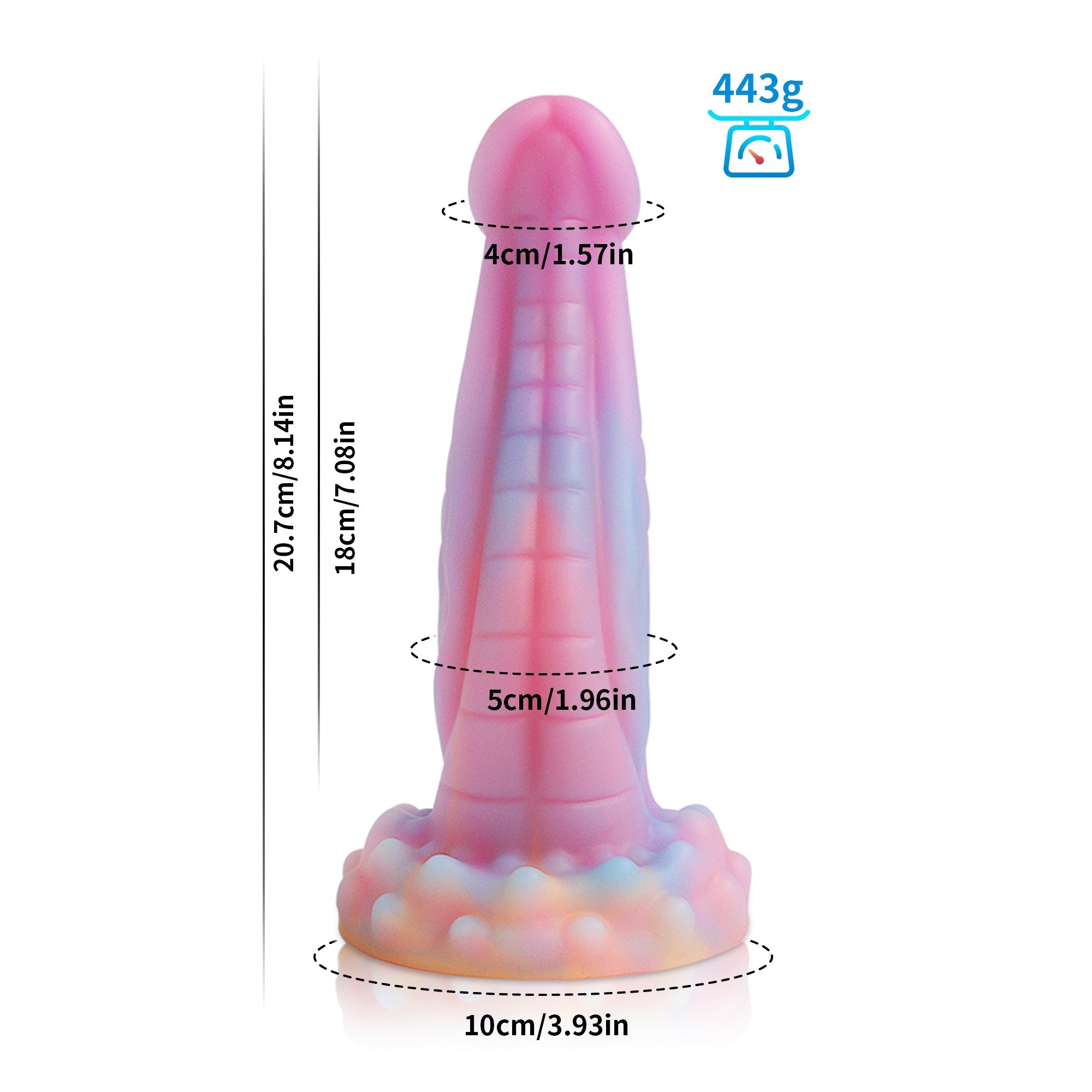 8 Inch Light Up Fantasy Anal Snake Dildo Xoxomoving