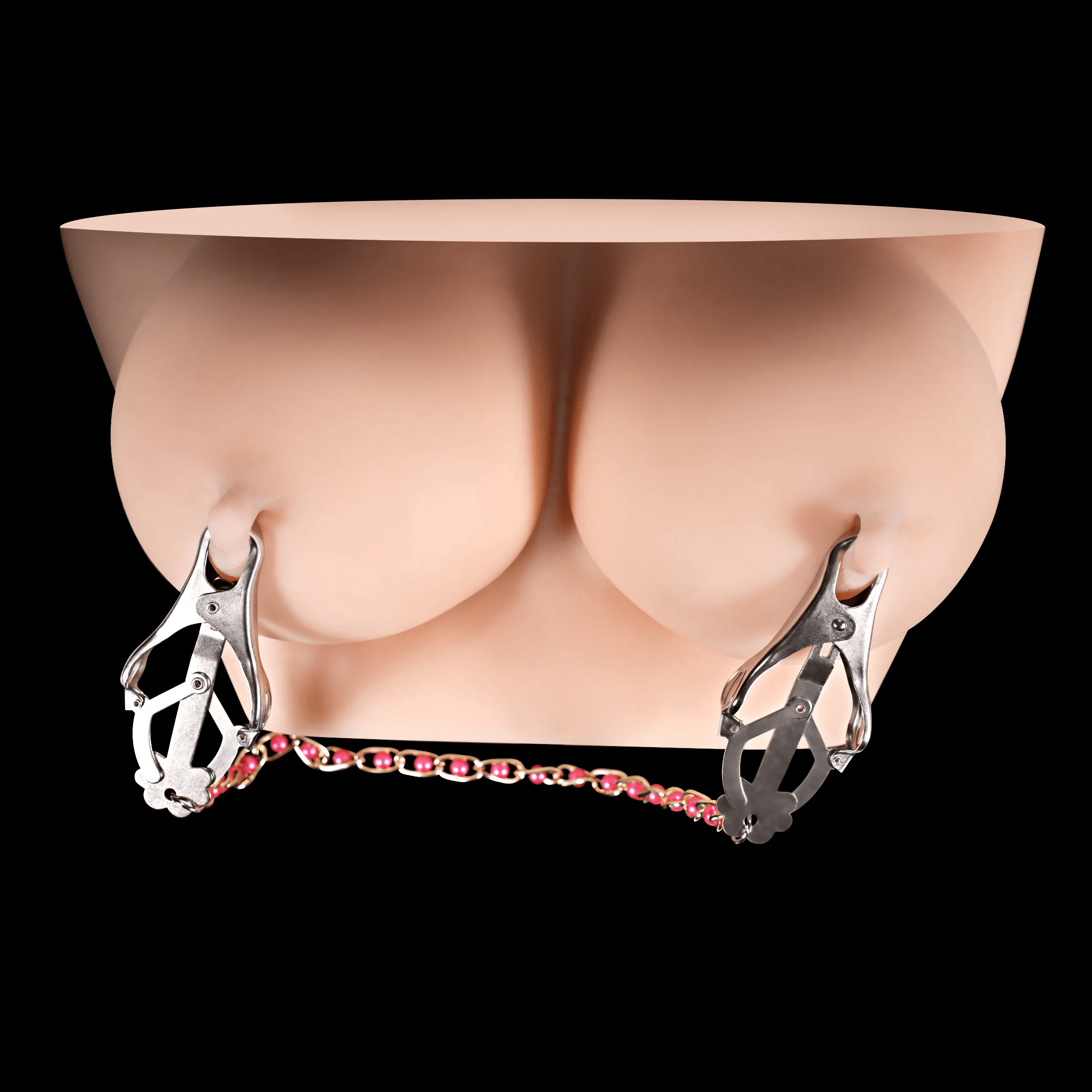 Clover Clamps with Red Ball Chain By Kink - Xoxomoving