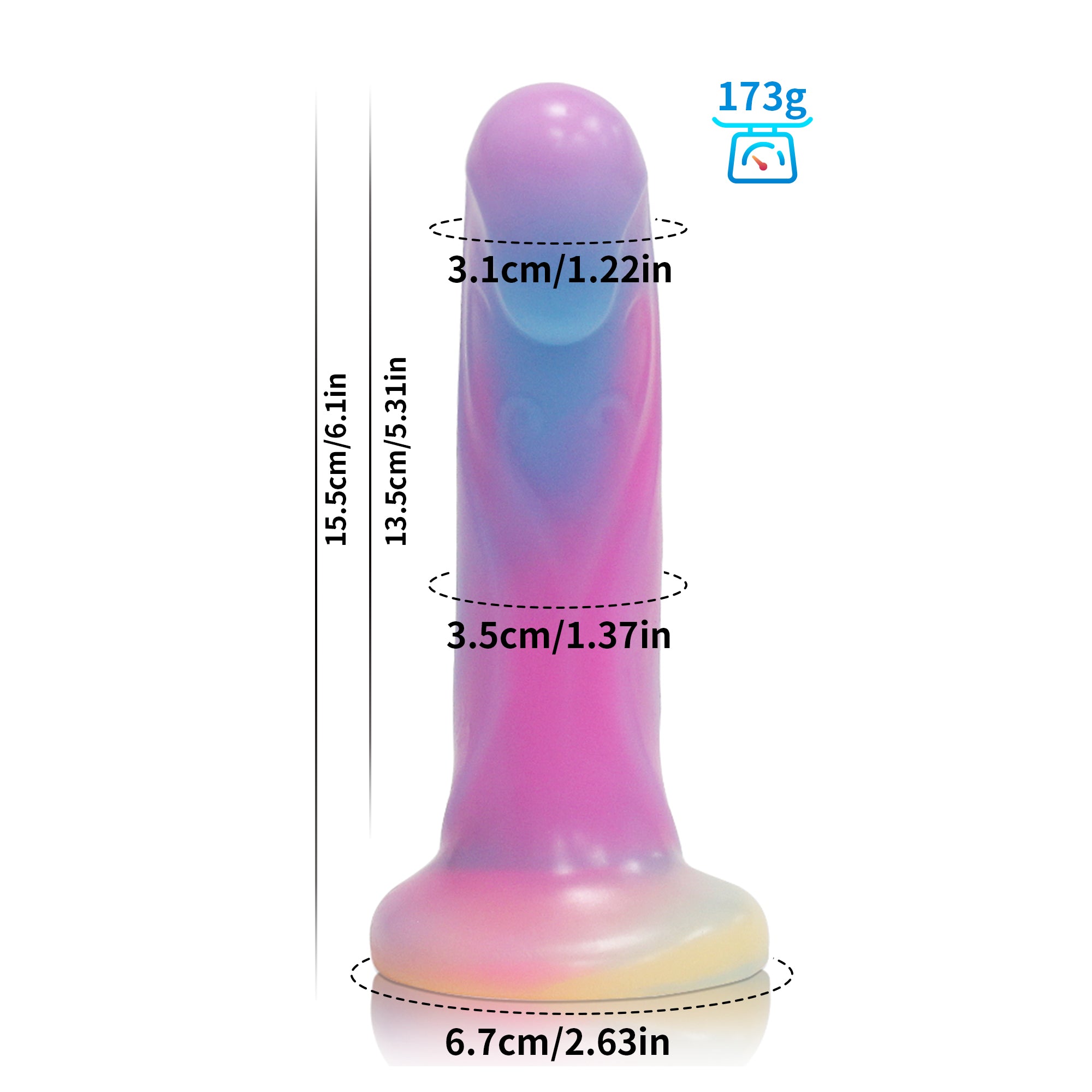 6 Inch Anal Glow In The Dark Dildo Xoxomoving