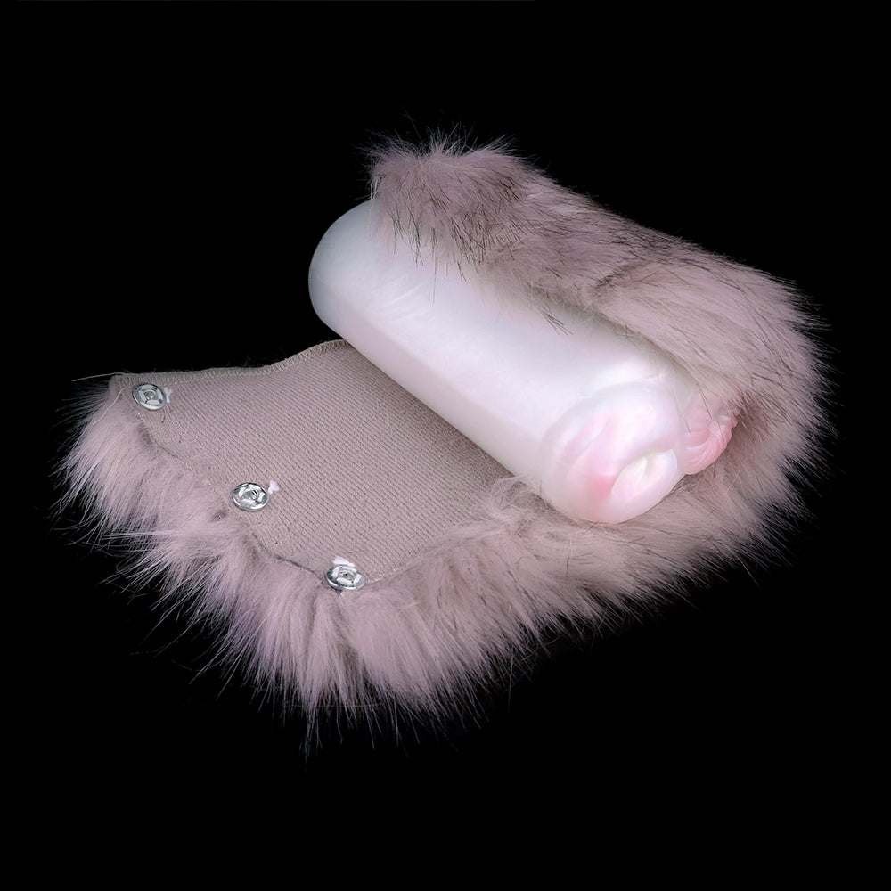 Furry Rabbit Pocket Pussy Masturbation Cup - Animal Vagina Penis Massage Sex Toy for Men Xoxomoving