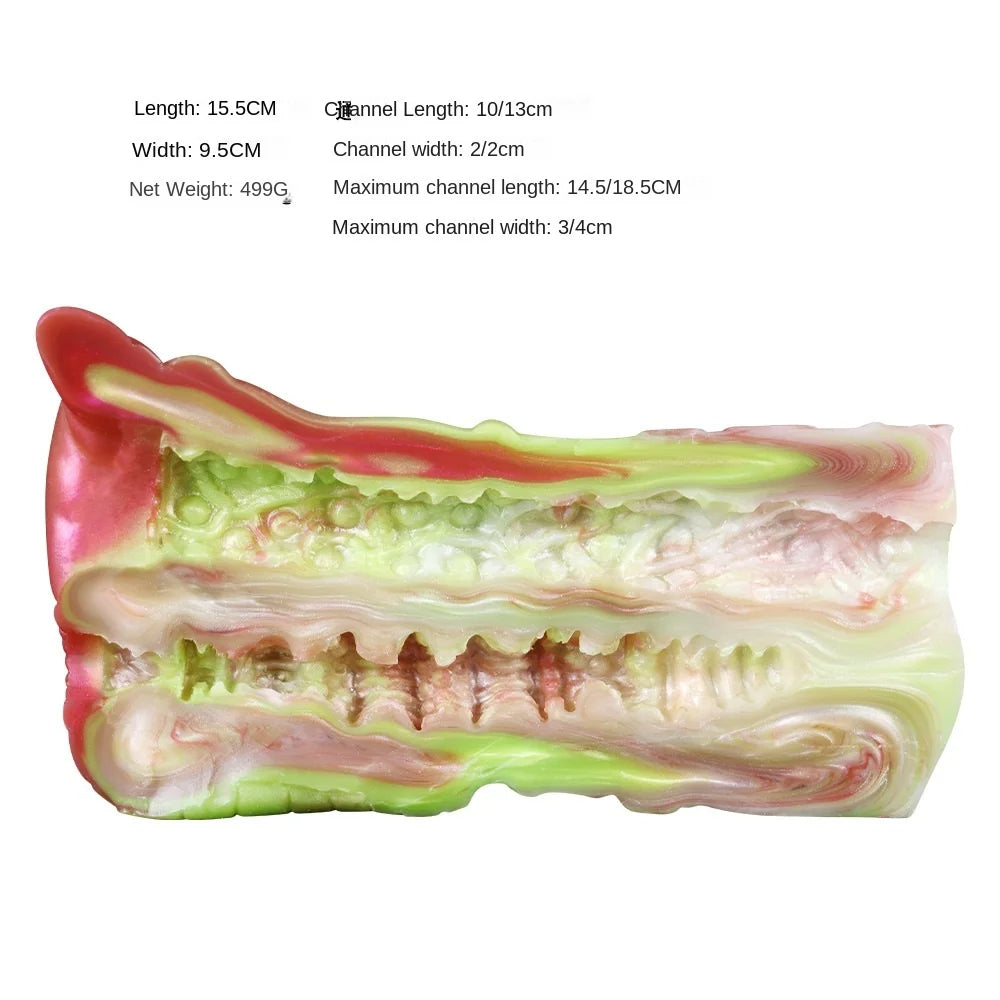 Monster Vagina Pocket Pussy Masturbation Cup - Silicone Exotic Penis Trainer Male Sex Toy Xoxomoving