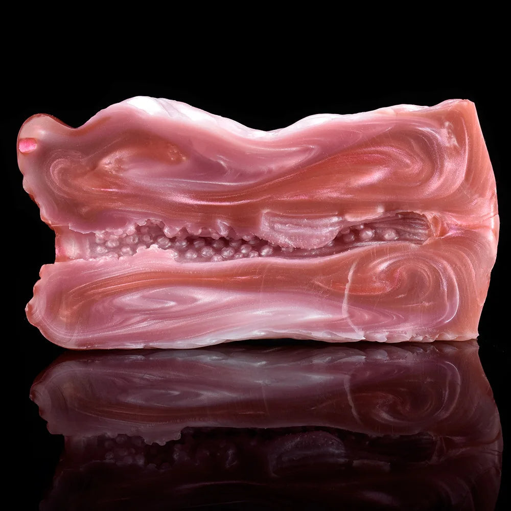 Beast Vagina Pocket Pussy Male Sex Toys - Silicone Pink Oral Penis Masturbation Cup Xoxomoving