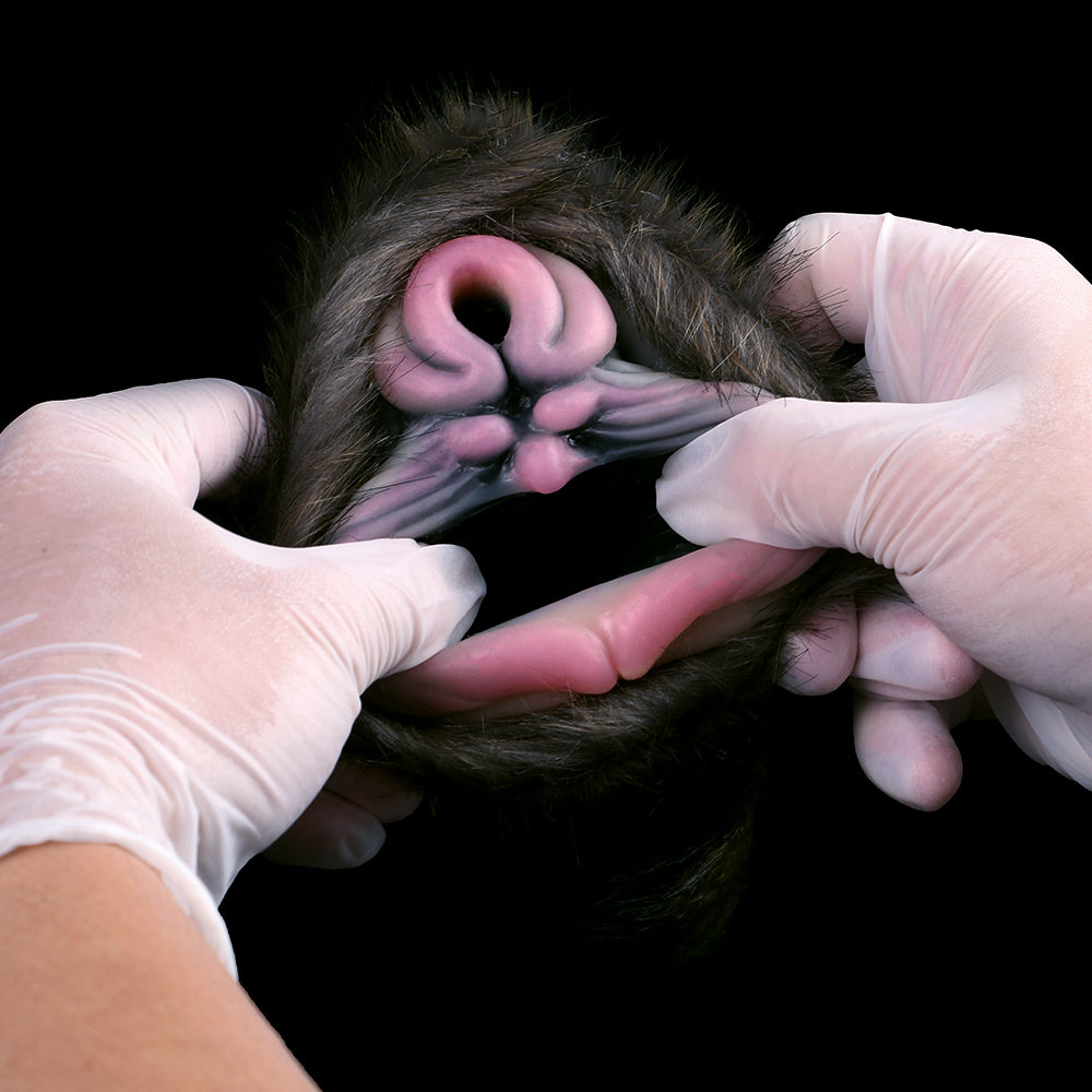Rhino Pocket Pussy Masturbator Sex Toy for Men - Realistic Furry Silicone Vaginal Masturbation Cup Xoxomoving