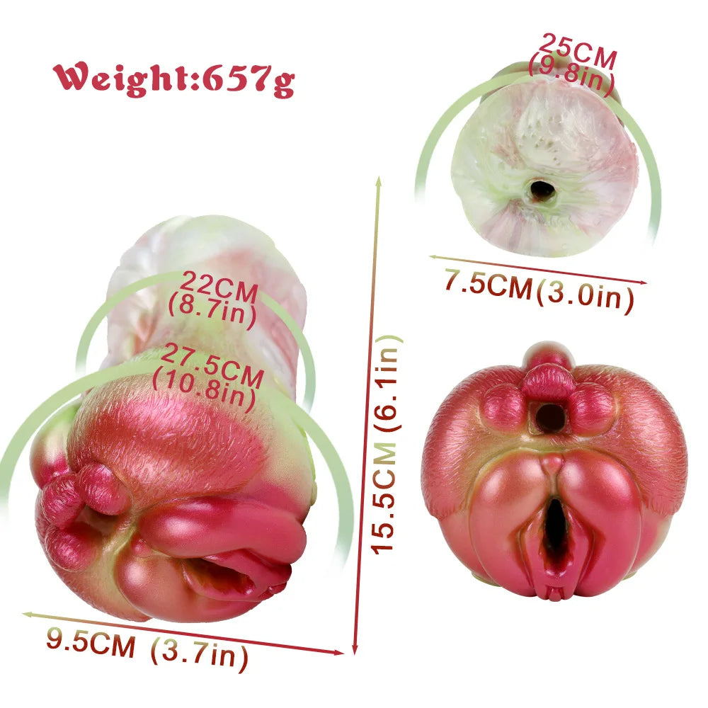 Cat Vagina Pocket Pussy Male Masturbator - Silicone Animal Penis Masturbation Cup Xoxomoving