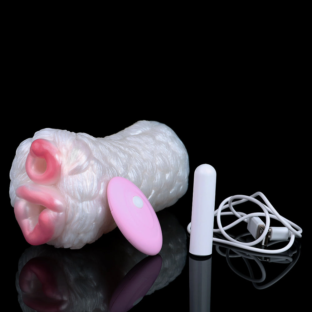 Vibrating Beast Pussy Male Masturbator - Remoter Bullet Penis Masturbation Sex Toy for Men Xoxomoving