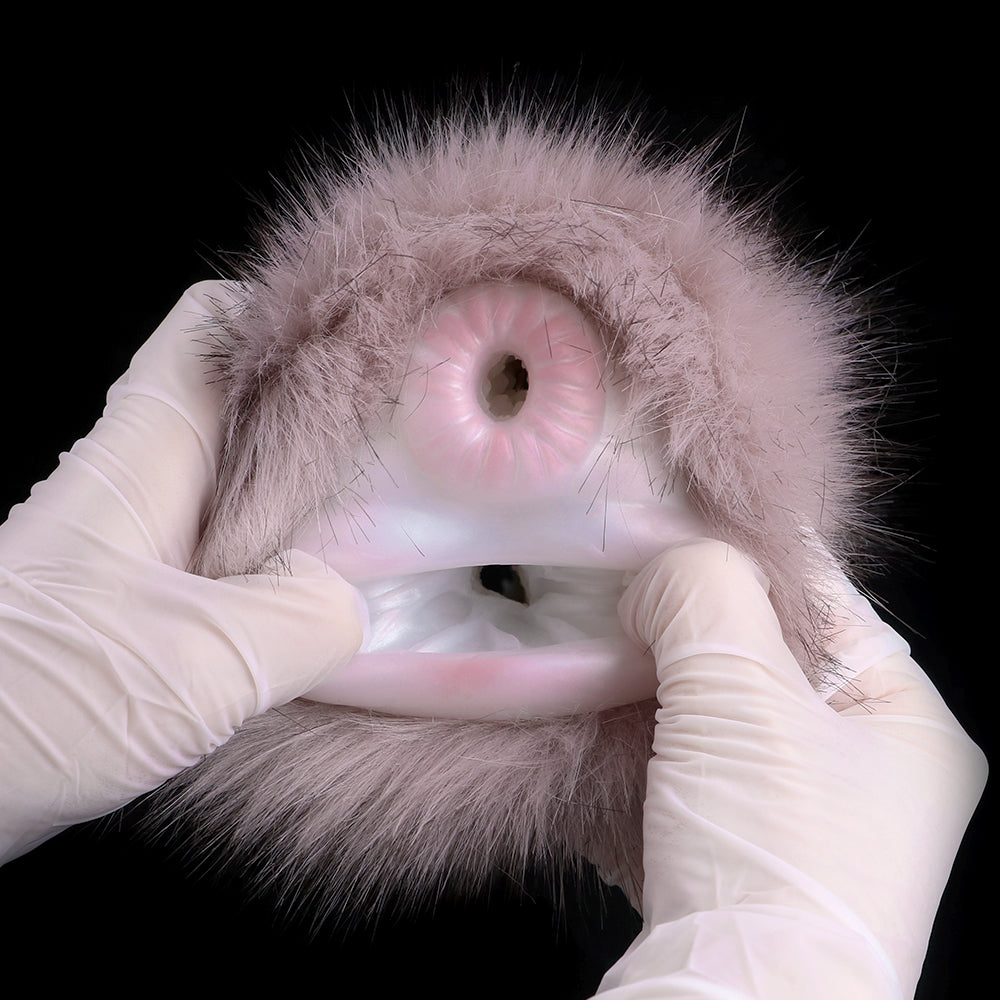 Furry Rabbit Pocket Pussy Masturbation Cup - Animal Vagina Penis Massage Sex Toy for Men Xoxomoving