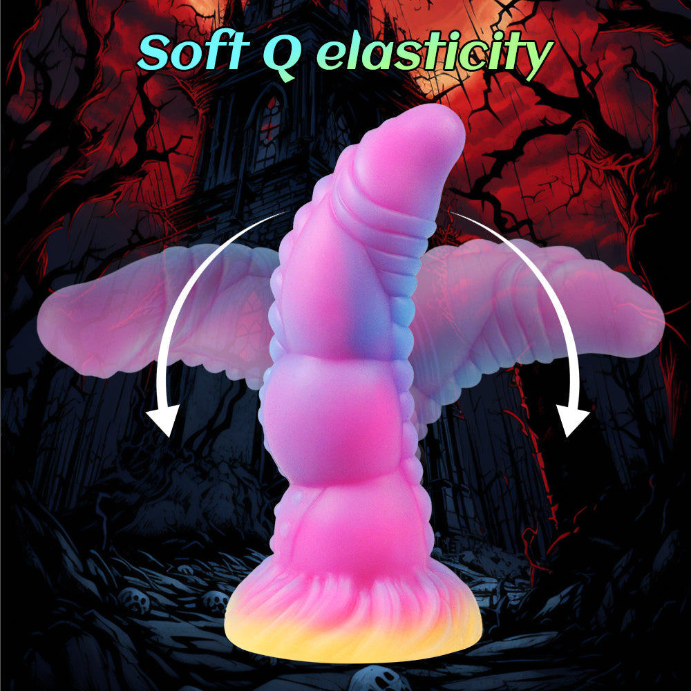 7 Inch Glow In The Dark Curved Dragon Dildo Xoxomoving