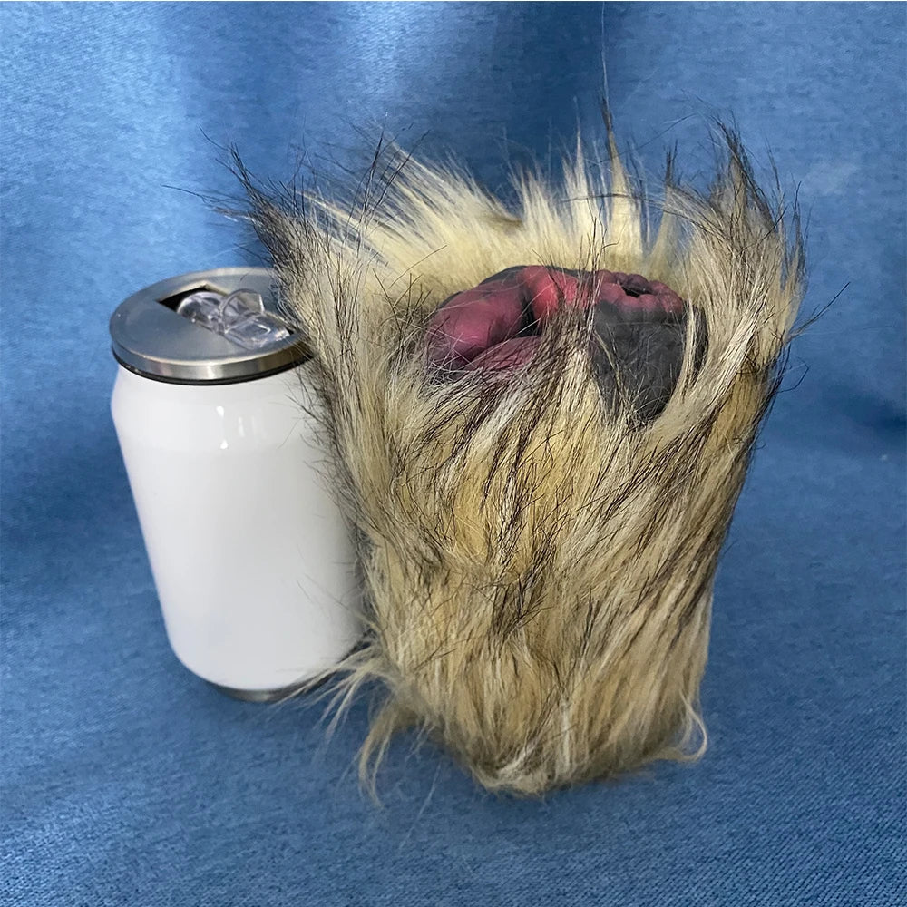 Animal Fur Pocket Pussy Male Masturbator - Silicone Dual Vaginas Penis Massage Sex Toy for Men Xoxomoving