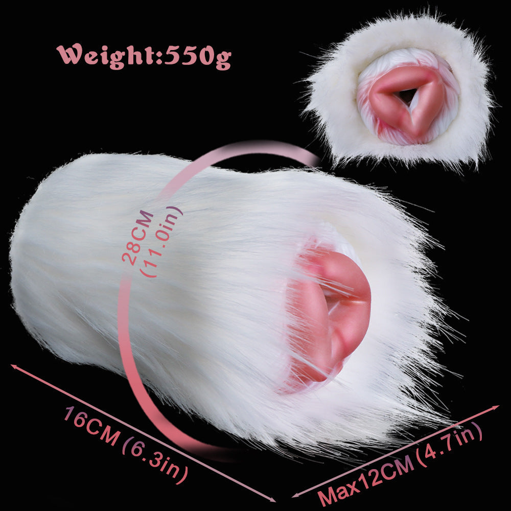 Animal Pocket Pussy Male Masturbation Cup - Lifelike Fur Monster Vaginal Penis Massage Sex Toy for Men Xoxomoving