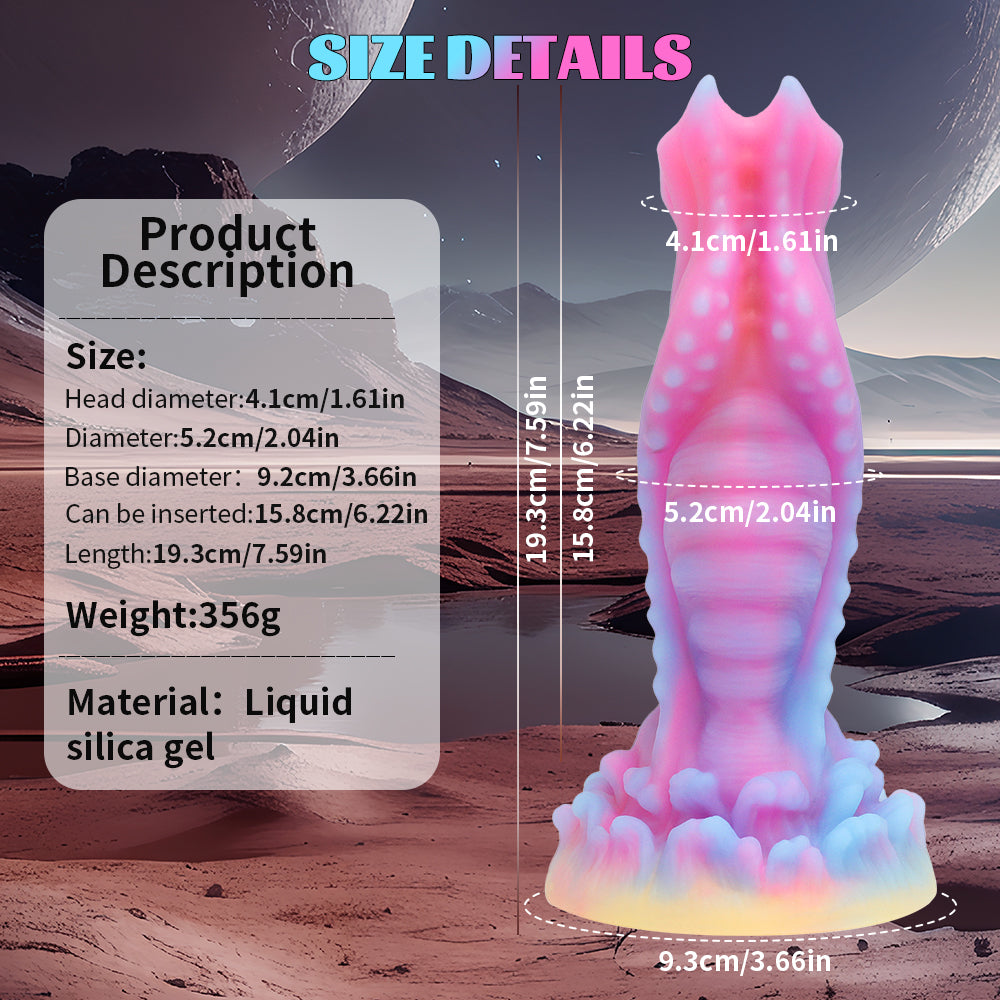 Liquid Silicone Fantasy Textured Dragon Dildo Xoxomoving
