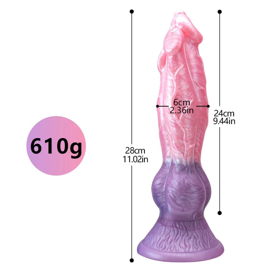9 Inch Variant Three Head Dog Dildo Xoxomoving