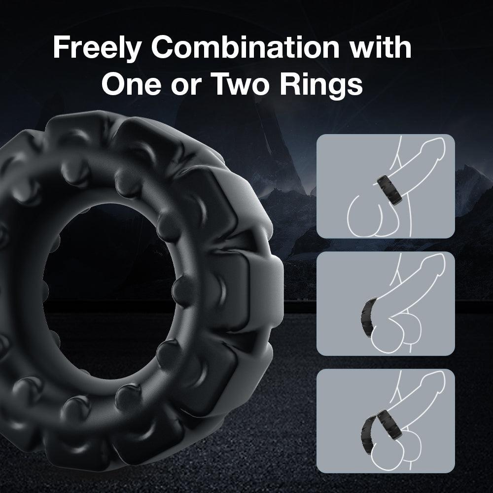 Wheel-Like Silicone Penis Ring for Enhanced Pleasure - Xoxomoving