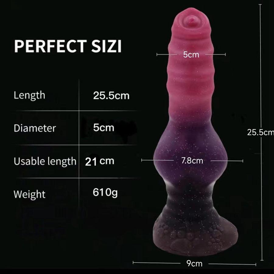 10 Inch Ribbed Animal Dog Dildo Xoxomoving