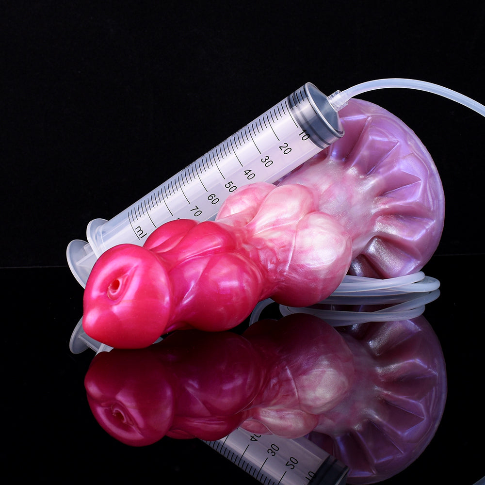 9 Inch Pink Big Knot Monster Dog Squirting Dildo Xoxomoving