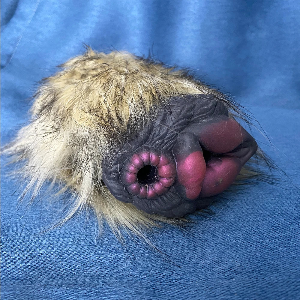 Animal Fur Pocket Pussy Male Masturbator - Silicone Dual Vaginas Penis Massage Sex Toy for Men Xoxomoving