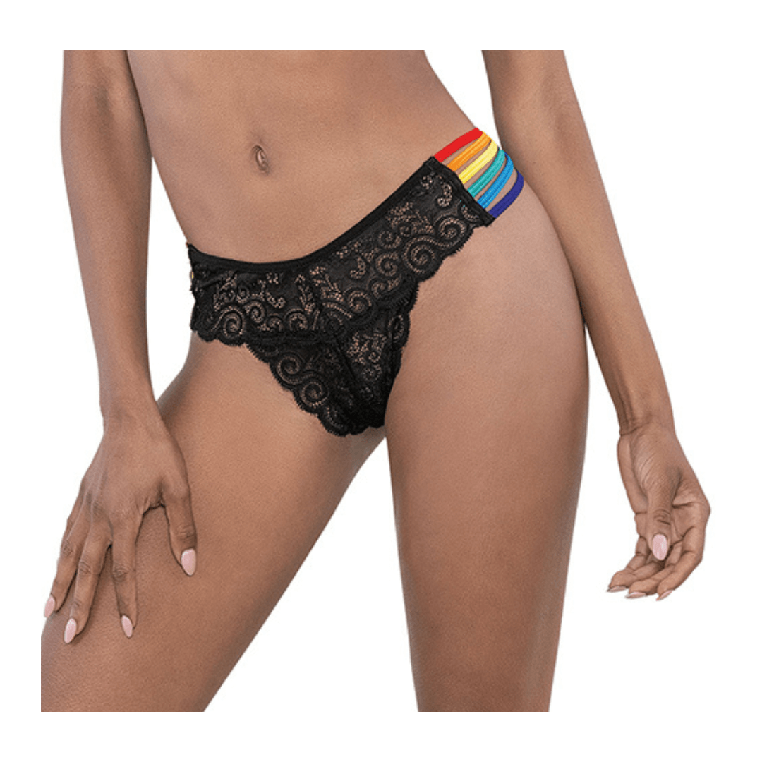 Culotte en dentelle noire Pride