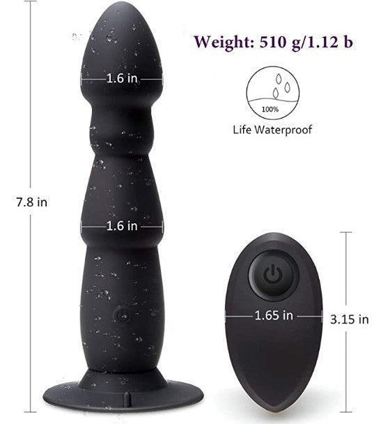 10M Remote Anal Bead Butt Plug Vibrator for Ultimate Satisfaction - Xoxomoving