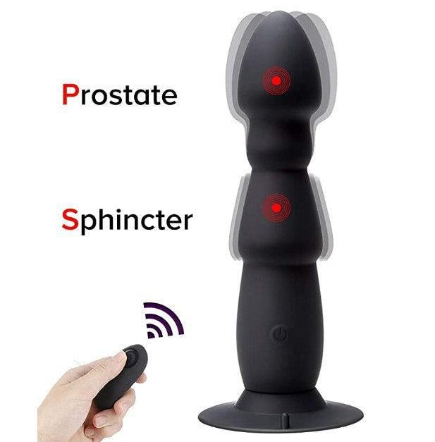 10M Remote Anal Bead Butt Plug Vibrator for Ultimate Satisfaction - Xoxomoving