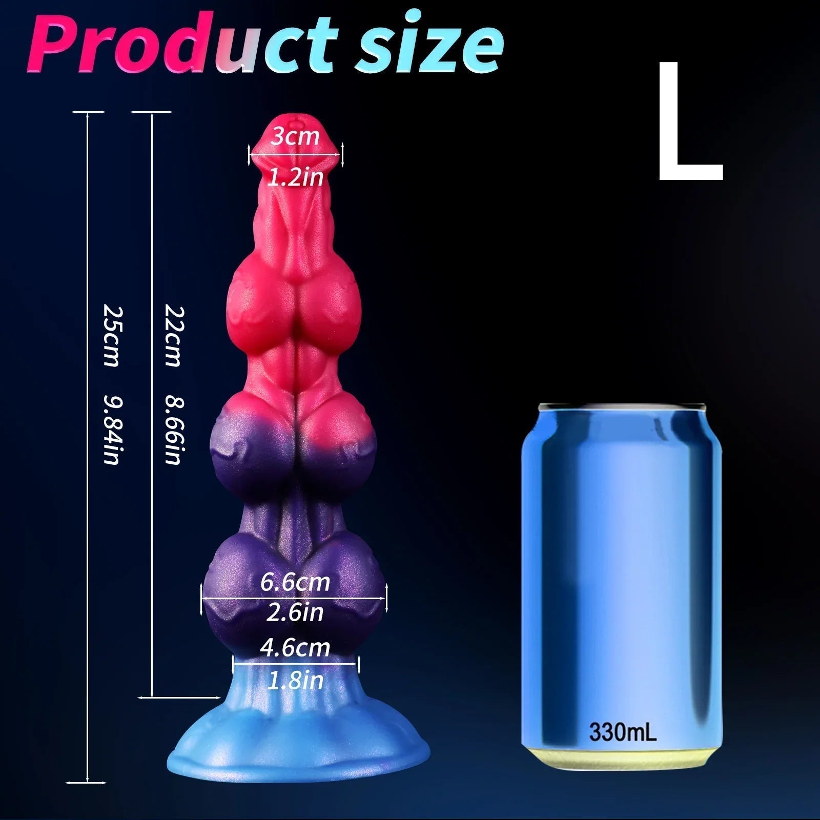11 Inch Fantasy Three Knot Dog Dildo Xoxomoving
