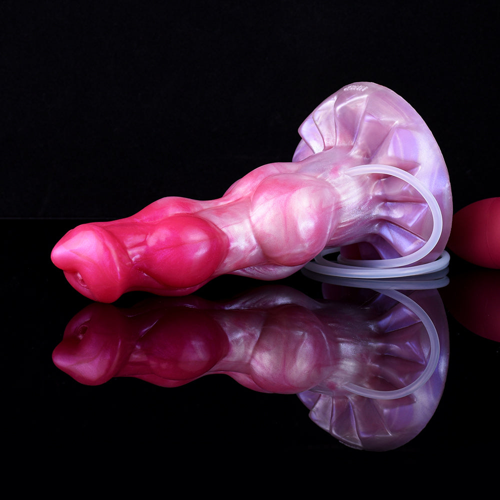 9 Inch Pink Big Knot Monster Dog Squirting Dildo Xoxomoving
