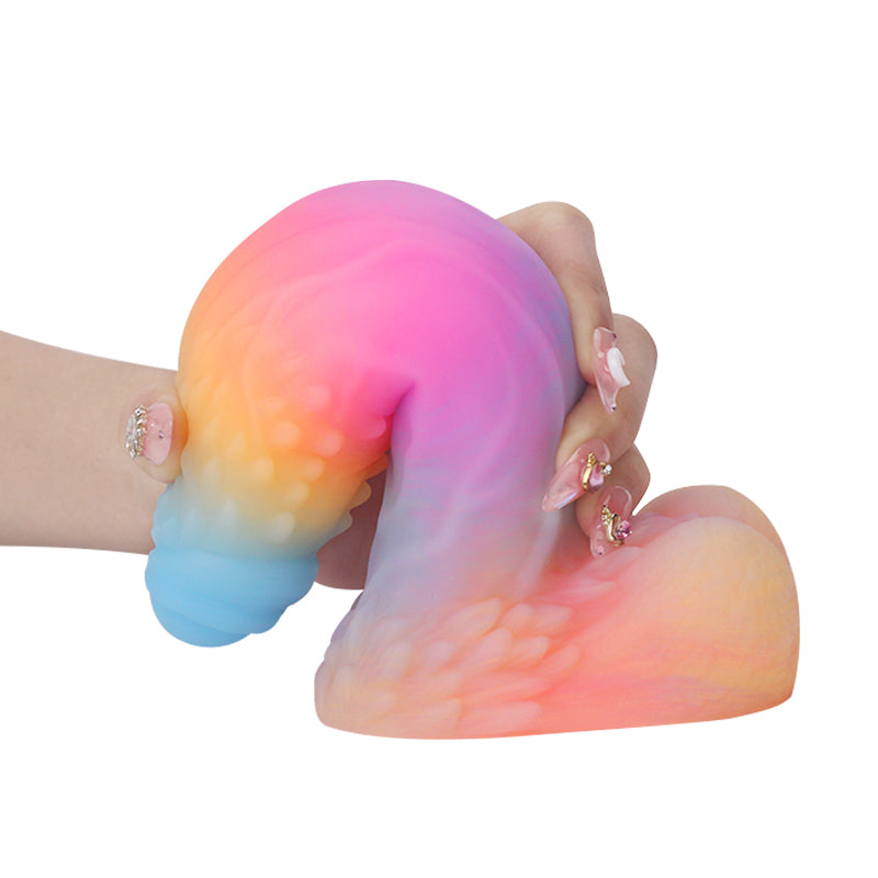 Big Monster Glow In The Dark Rainbow Dildo Xoxomoving