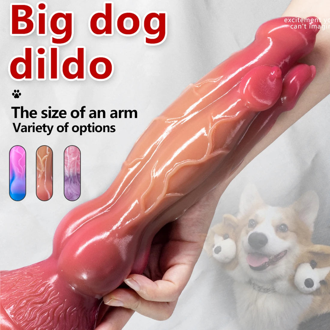 9 Inch Variant Three Head Dog Dildo Xoxomoving