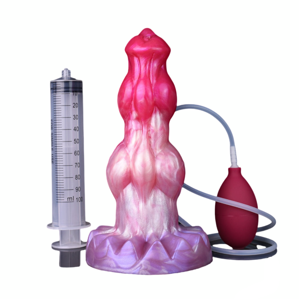 9 Inch Pink Big Knot Monster Dog Squirting Dildo Xoxomoving