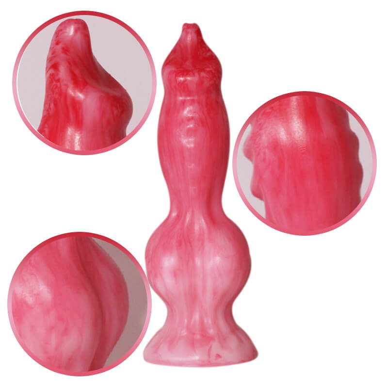 14 Inch Silicone Fantasy Dog Knot Dildo Xoxomoving