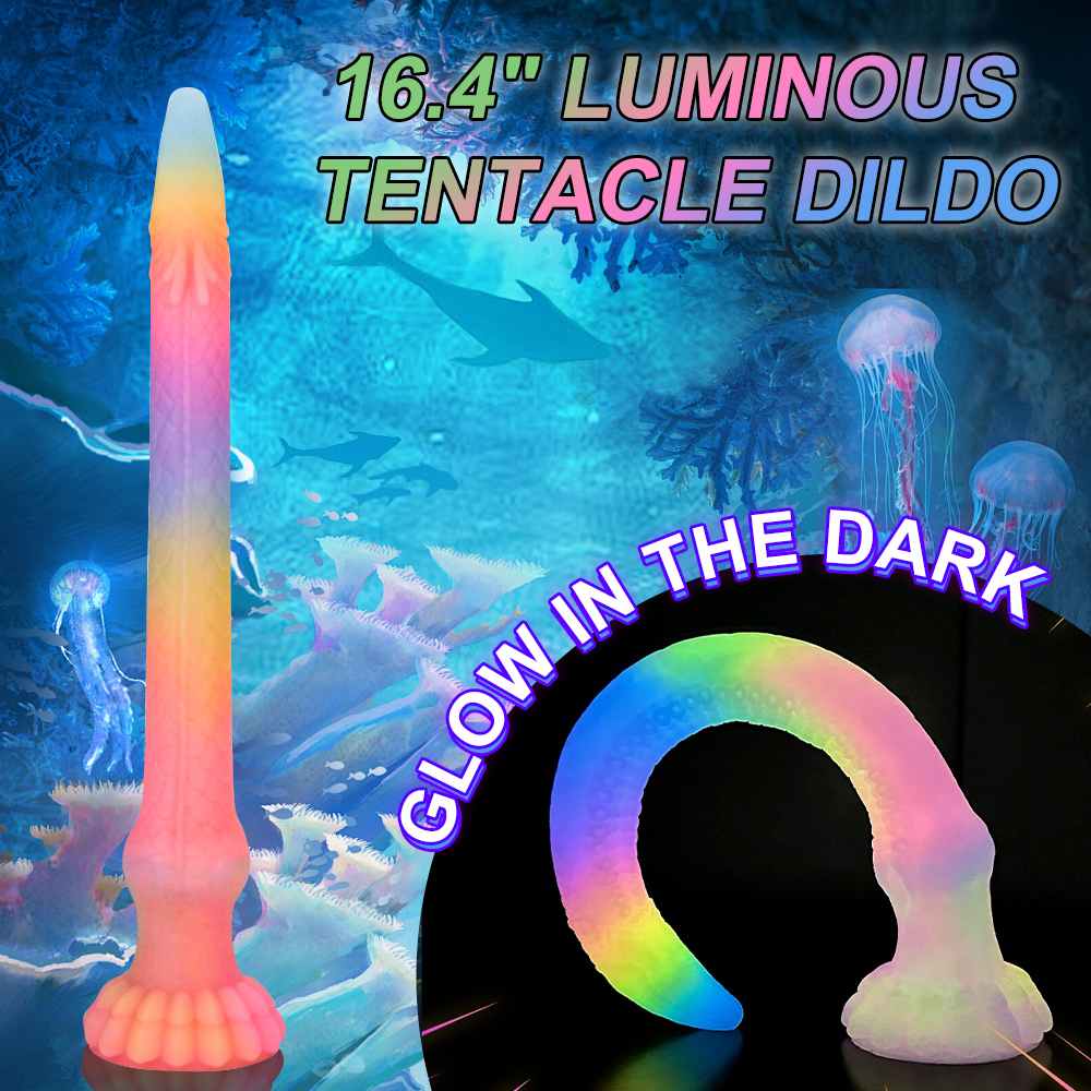 16.4 Inch Tentacle Dildo - Glow In The Dark Dildo - Fantasy Dildo Xoxomoving