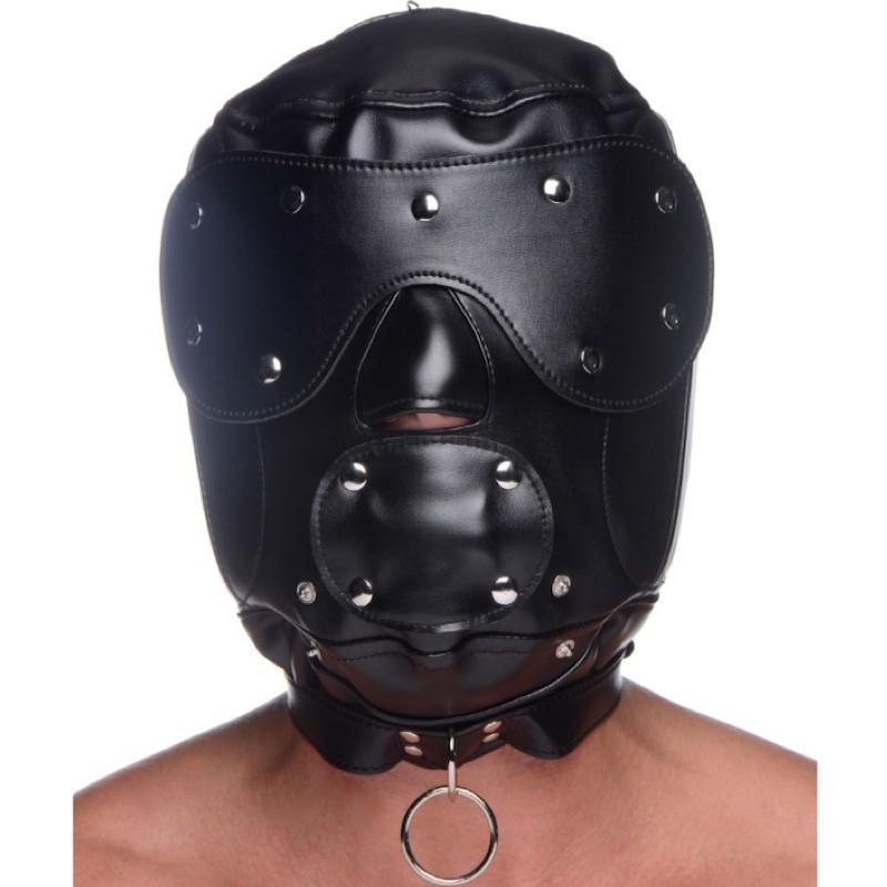 Muzzled Universal BDSM Hood with Removable Muzzle - Xoxomoving