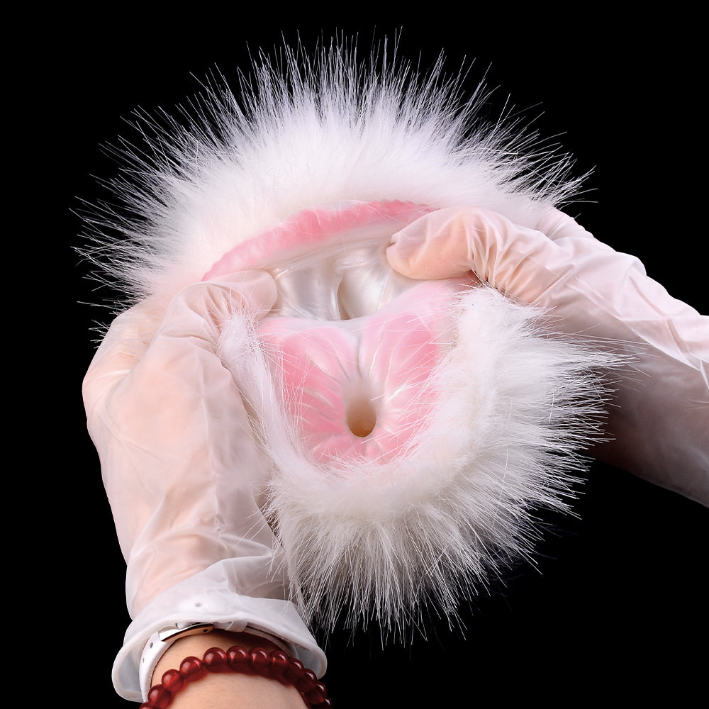 Merino Sheep Pocket Pussy Furry Sex Doll - White Fur Animal Pussies Penis Masturbator Xoxomoving