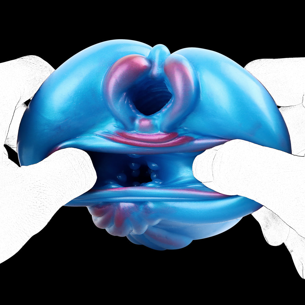 Fantasy Animal Pussy Male Masturbator - Dual Vaginal Vibrating Bullet Penis Masturbation Cup Xoxomoving