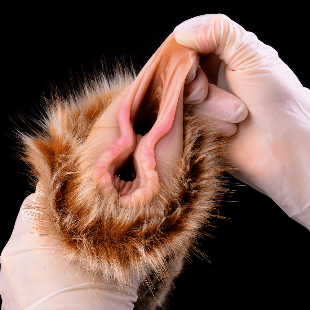 Animals Pussy Masturbation Cup - Furry Pocket Sex Doll Penis Blowjob Toys for Men Xoxomoving